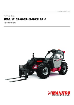 Teleskopické manipulátory Manitou MLT 940-140 V+