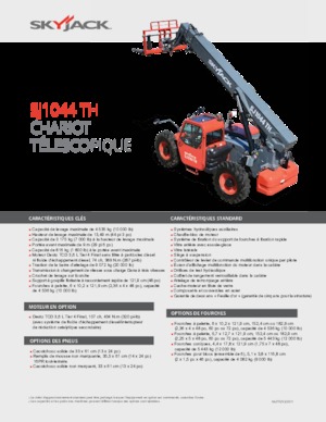 Teleskopické manipulátory Skyjack SJ1044 TH