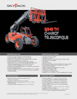 Teleskopické manipulátory Skyjack SJ843 TH