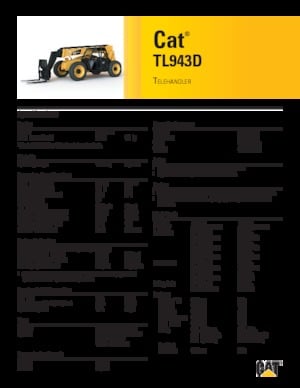 Teleskopické manipulátory Caterpillar TL943D
