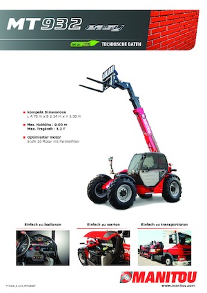 Teleskopické manipulátory Manitou MT 932 Easy