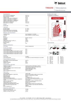 Teleskopické nakladače s horní konstrukcí Bobcat TR40250