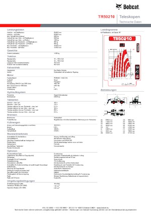 Teleskopické nakladače s horní konstrukcí Bobcat TR50210