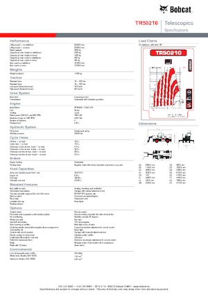 Teleskopické nakladače s horní konstrukcí Bobcat TR50210