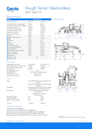 Teleskopické nakladače s horní konstrukcí Genie GTH5021R