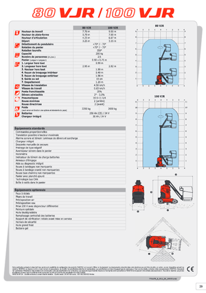 Sloupové pracovní plošiny Manitou 100 VJR Evolution