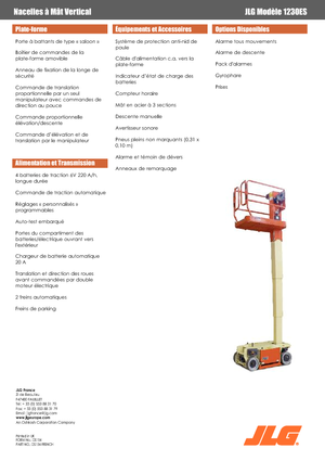 Sloupové pracovní plošiny JLG 1230ES