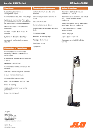 Sloupové pracovní plošiny JLG 20MVL