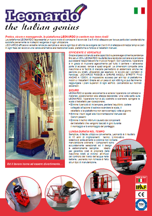 Sloupové pracovní plošiny Bravi Leonardo Outdoor