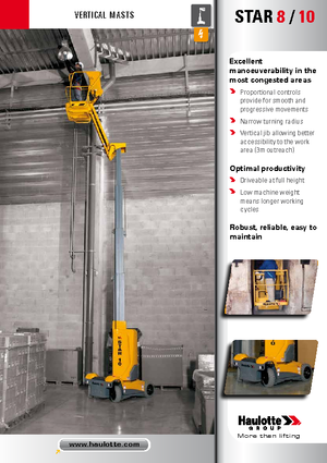 Sloupové pracovní plošiny Haulotte Star 10 NT