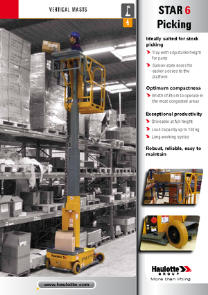 Sloupové pracovní plošiny Haulotte Star 6 P