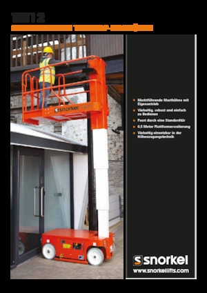 Sloupové pracovní plošiny Snorkel TM12