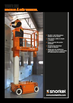 Sloupové pracovní plošiny Snorkel TM12E