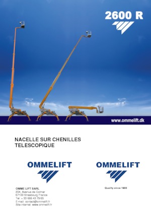 Pásové teleskopické pracovní plošiny OMMELIFT 2600 R