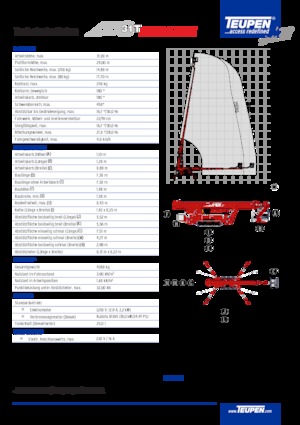 Pásové teleskopické pracovní plošiny TEUPEN LEO31T