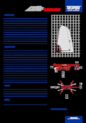 Pásové teleskopické pracovní plošiny TEUPEN LEO31T