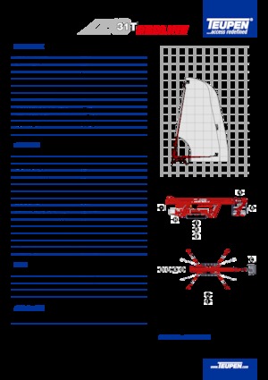 Pásové teleskopické pracovní plošiny TEUPEN LEO31T