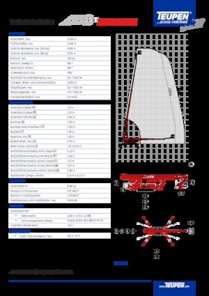 Pásové teleskopické pracovní plošiny TEUPEN LEO35T