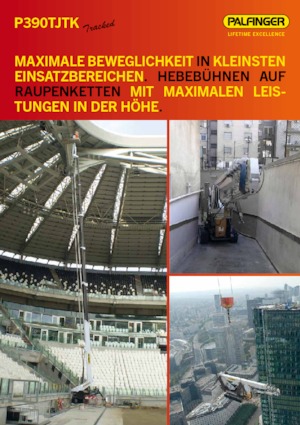 Pásové teleskopické pracovní plošiny Palfinger P 390 TJTK