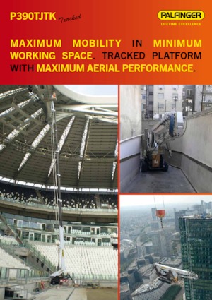 Pásové teleskopické pracovní plošiny Palfinger P 390 TJTK