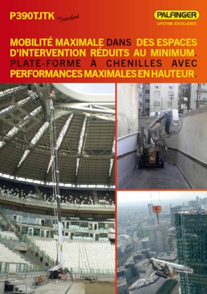 Pásové teleskopické pracovní plošiny Palfinger P 390 TJTK