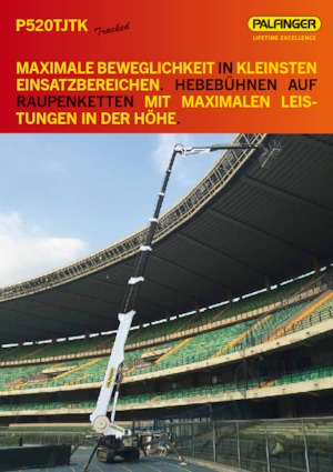 Pásové teleskopické pracovní plošiny Palfinger P 520 TJTK
