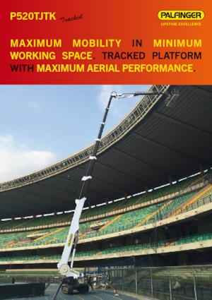 Pásové teleskopické pracovní plošiny Palfinger P 520 TJTK