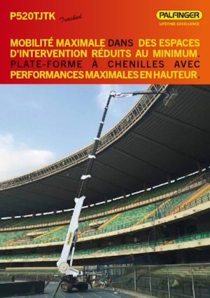 Pásové teleskopické pracovní plošiny Palfinger P 520 TJTK