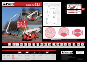 Pásové teleskopické pracovní plošiny Palazzani TSJ 23.1 C