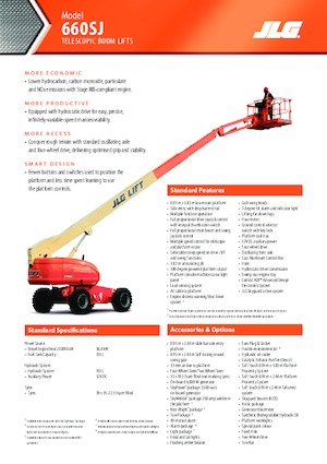 Kolové teleskopické pracovní plošiny JLG 660SJ