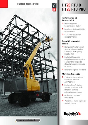 Kolové teleskopické pracovní plošiny Haulotte HT28 RTJ PRO