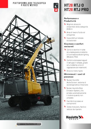 Kolové teleskopické pracovní plošiny Haulotte HT28 RTJ PRO