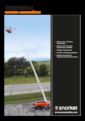 Kolové teleskopické pracovní plošiny Snorkel TB86J