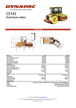 Tříkolové válce Dynapac CS 142
