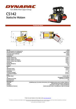 Tříkolové válce Dynapac CS 142