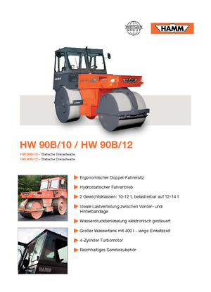 Tříkolové válce Hamm HW 90 B/10