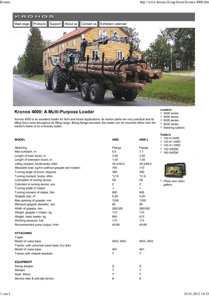 Lesnické jeřáby Kronos 4000 L