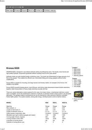 Lesnické jeřáby Kronos 6020 
