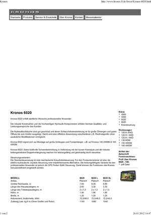Lesnické jeřáby Kronos 6020 XL 