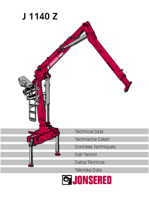 Lesnické jeřáby Jonsered J 1140 Z