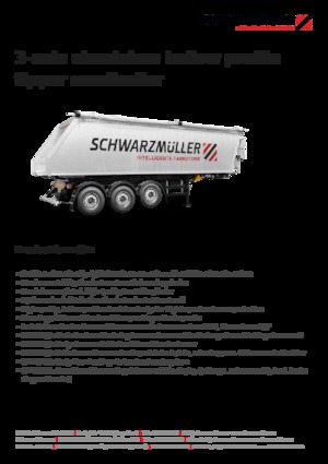 Sklápěcí návěsy Schwarzmüller 3-axle aluminium hollow profile tipper semitrailer