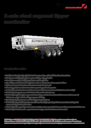 Sklápěcí návěsy Schwarzmüller 3-axle steel segment tipper semitrailer