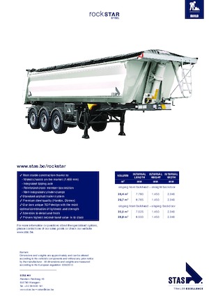 Sklápěcí návěsy Stas Rockstar