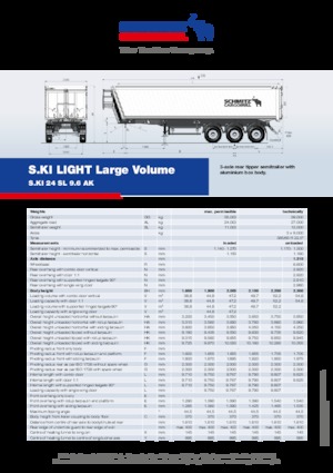 Sklápěcí návěsy Schmitz Cargobull S.KI LIGHT 24 SL 9.6 AK