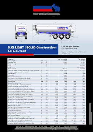 Sklápěcí návěsy Schmitz Cargobull S.KI SOLID 24 SL 7.2 SR