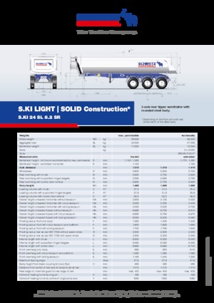 Sklápěcí návěsy Schmitz Cargobull S.KI SOLID 24 SL 8.2 SR