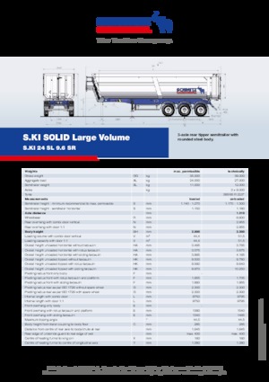 Sklápěcí návěsy Schmitz Cargobull S.KI SOLID 24 SL 9.6 SR