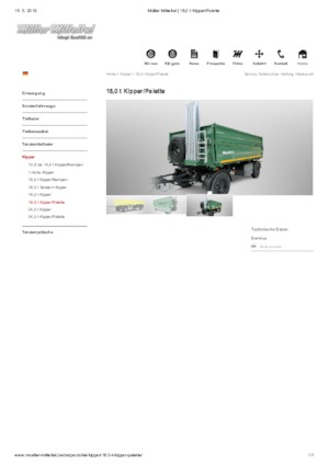 Sklápěcí přívěsy Müller Mitteltal 24,0 t Kipper/Palette