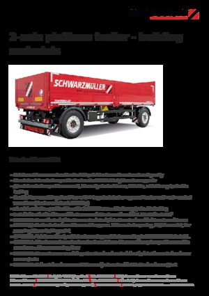 Sklápěcí přívěsy Schwarzmüller 2-axle platform trailer - building materials