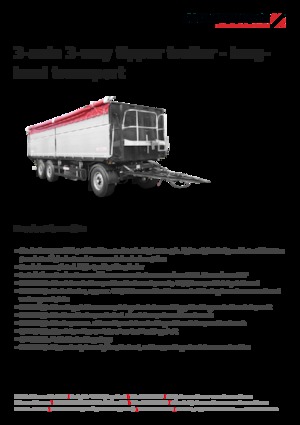 Sklápěcí přívěsy Schwarzmüller 3-axle 3-way tipper trailer - long-haul transport